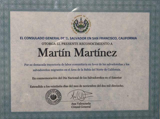 Reconocimiento a Martin Martinez